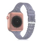 By Tech-Tok Lace Silicone Band For Apple Watch 41MM- Blue Grey