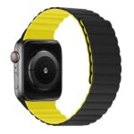 By Tech-Tok Reversable Magnetic Band for Apple Watch 41MM- Black & Yellow