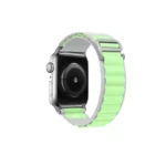 By Tech-Tok Alpine Loop Band for Apple watch 41MM- White & Green