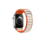 By Tech-Tok Alpine Loop Band for Apple watch 49MM- Orange & Starlight