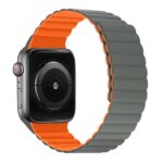 By Tech-Tok Reversable Magnetic Band for Apple Watch 49MM- Grey & Orange