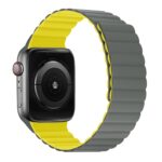 By Tech-Tok Reversable Magnetic Band for Apple Watch 49MM- Grey & Yellow