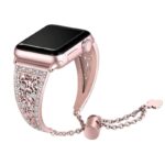 By Tech-Tok Luxury Diamond Bracelet Band for Apple Watch 49MM- Rose Gold