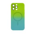 By Tech-Tok Gradient Pattern Magsafe Wireless Charge Phone Case For iPhone 13- Green