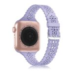 By Tech-Tok Lace Silicone Band For Apple Watch 41MM- Light Purple