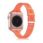 By Tech-Tok Lace Silicone Band For Apple Watch 41MM- Orange
