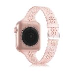 By Tech-Tok Lace Silicone Band For Apple Watch 49MM- Pink
