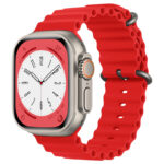 By Tech-Tok Ocean Band For Apple watch 49MM- Red