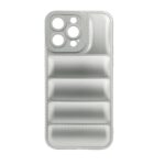 By Tech-Tok Puffer Fashionable Protective Case for iPhone 12 Pro Max- Silver
