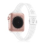 By Tech-Tok Lace Silicone Band For Apple Watch 49MM- White