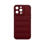By Tech-Tok Puffer Fashionable Protective Case for iPhone 14 Pro Max- Wine Red