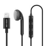 Green Lion MFI Mono Earphone with Lightning Connector -Black