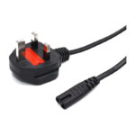 C7 1.2m UK Plug Electric Power Cord 13A with 2Pin Connector Power Supply Lead Extension Cable