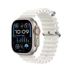 Apple Watch Ultra 2 GPS + Cellular 49mm Titanium Case with White Ocean Band | tech Tok | Dubai