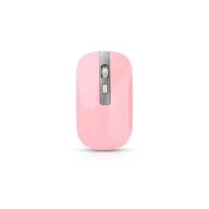 HXSJ M30 Rechargeable Wireless Mouse 2.4GHz Mice 1600DPI Metal Scroll Wheel For Working Office - Pink