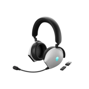 Alienware Tri-Mode Wireless Gaming Headset Active Noise Cancelling And Versatile Connection Options - Lunar Light