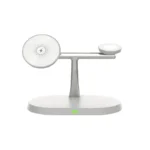 3 in 1 Magnetic Wireless Charger Station For iPhone 15 14 13 12 Pro Max Apple Watch 8 7 Airprods Pro Macsafe Fast Charging Stand - White