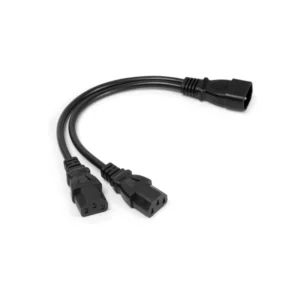 By Tech-Tok C14 to 2 x C13 Power Extension Cable Y Splitter 34cm For PC, Server, Monitor 250v | tech-Tok | Dubai | UAE