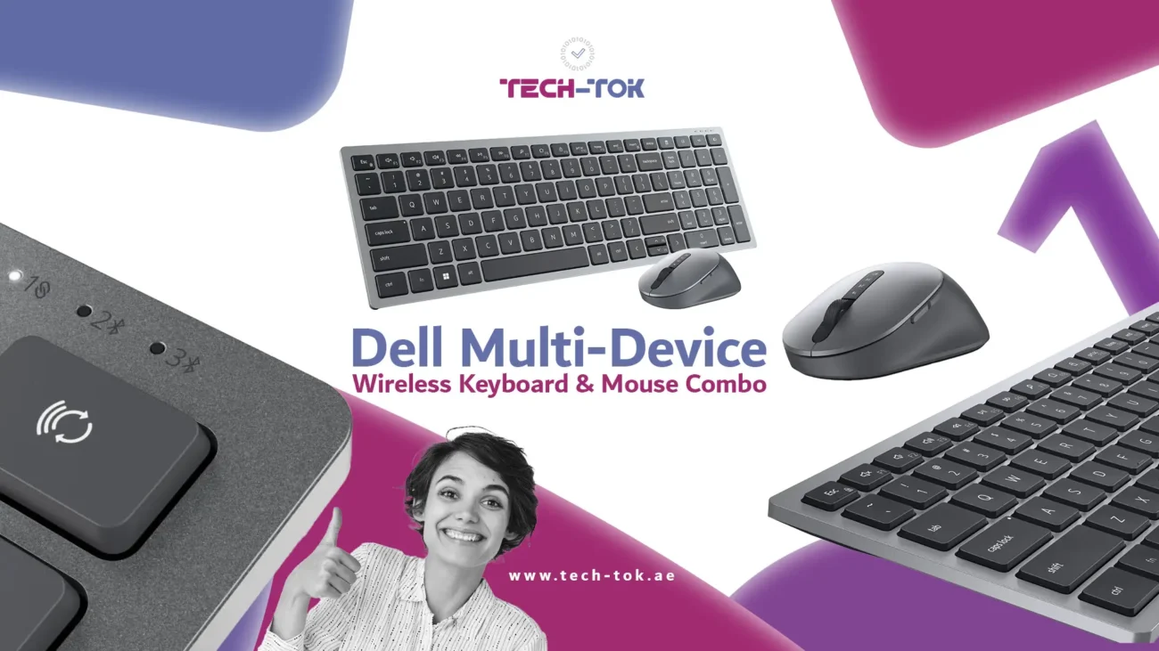 Dell Multi-Device Wireless Keyboard (Arabic) and Mouse Combo – KM7120W | Dell Keyboard & Mouse Combos UAE | Dell Pro Wireless Keyboard And Mouse | Tech-Tok | Dubai | UAE