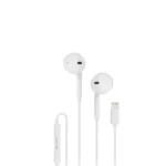 Green Lion Wired Stereo Earphones with Lightning Connector - White