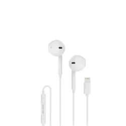 Green Lion Wired Stereo Earphones with Lightning Connector - White