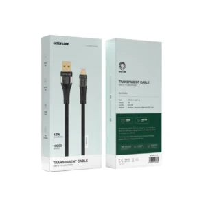 Green Lion Transparent Cable USB-A to Lightning - Black