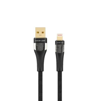 Green Lion Transparent Cable USB-A to Lightning - Black