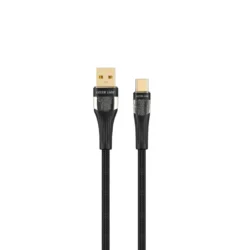 Green Lion Transparent Cable USB-A to USB-C - Black