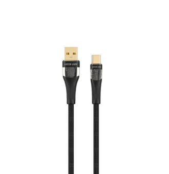 Green Lion Transparent Cable USB-A to USB-C - Black