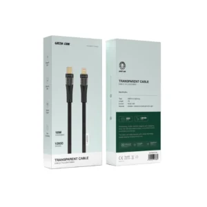 Green Lion Transparent Cable USB-C to Lightning - Black