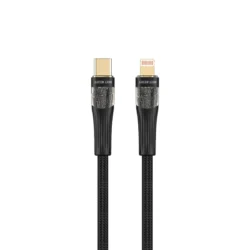 Green Lion Transparent Cable USB-C to Lightning - Black