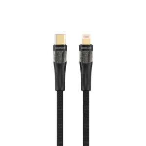 Green Lion Transparent Cable USB-C to Lightning - Black