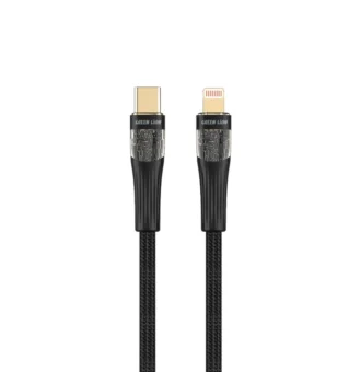 Green Lion Transparent Cable USB-C to Lightning - Black