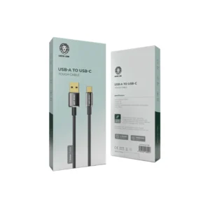 Green Lion USB-A To USB-C Tough Cable 1M - Black