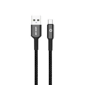 Green Lion USB-A to USB-C Braided Cable - Black