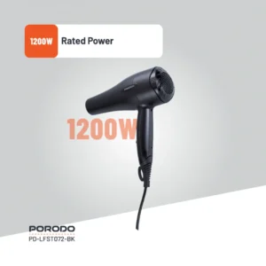 Porodo Lifestyle 1200W Hair Dryer 1.8M Cable - Black