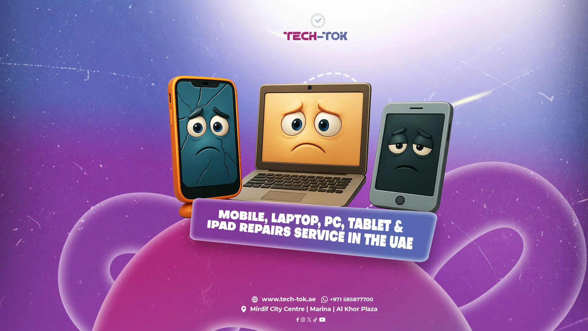 Mobile, Laptop, PC, Tablet & iPad Repairs Service in the UAE